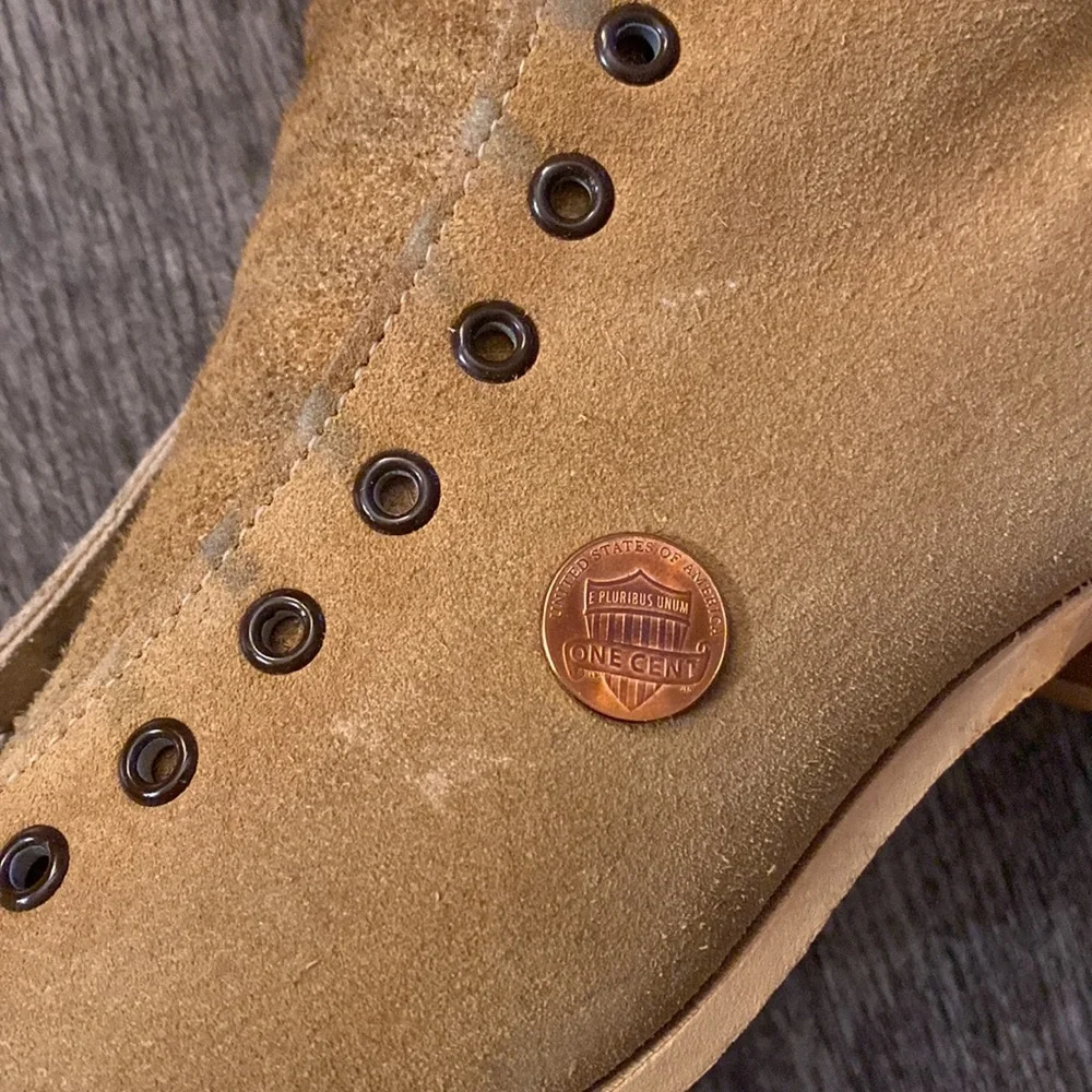 VINTAGE Riedell | Model 130M BOOTS ONLY Mens Size 5 Tan Discontinued Rental W6.5 - Picture 13 of 17